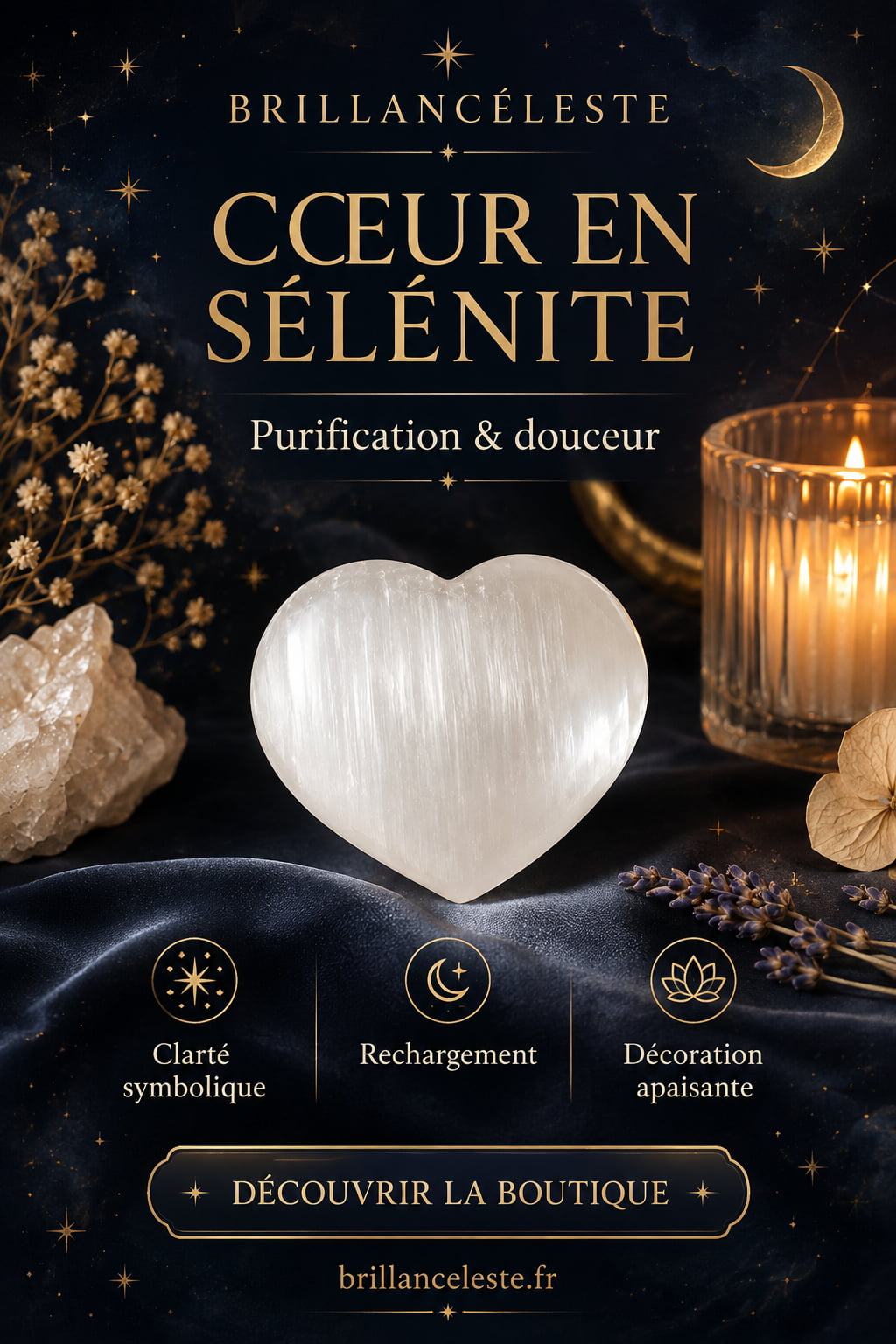 Selenite Heart – Purification & Softness