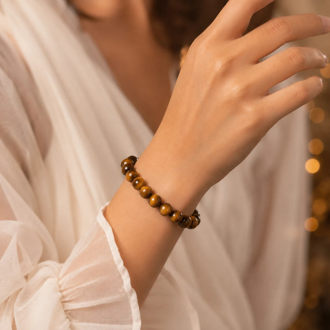 Natural Tiger's Eye Bracelet – Protection & Grounding