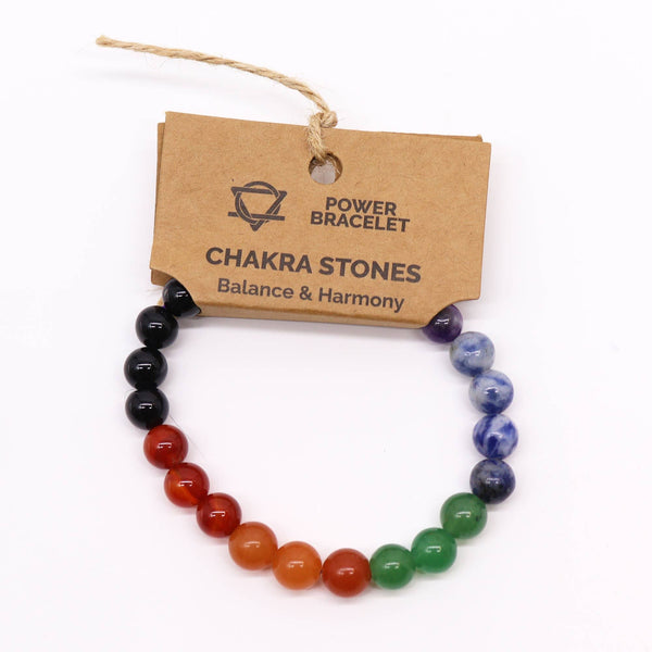 Bracelet en pierres des 7 chakras de la collection Équilibre et Sérénité Brillanceleste