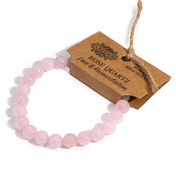 Bracelet en quartz rose de la collection Bijoux en pierres naturelles Brillanceleste
