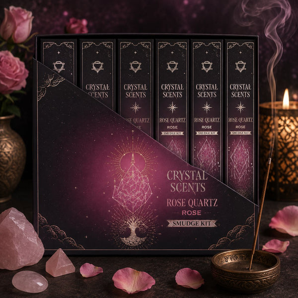 Encens quartz rose parfum rose de la collection Encens et Purification Brillanceleste