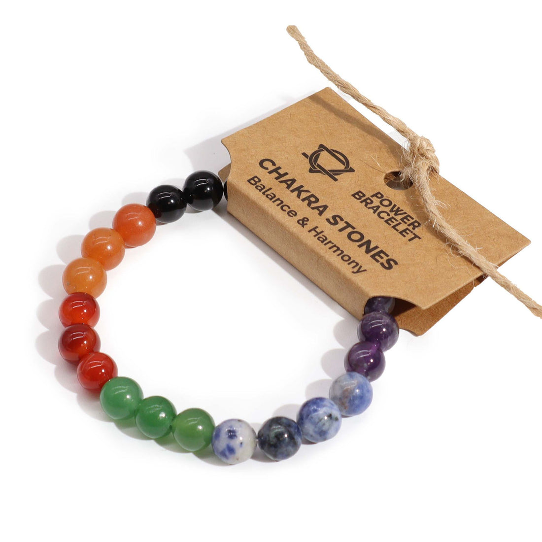 Bracelet Pierres des 7 Chakras – Harmonie en 7 chakras sur fond doux Brillanceleste - vue 5