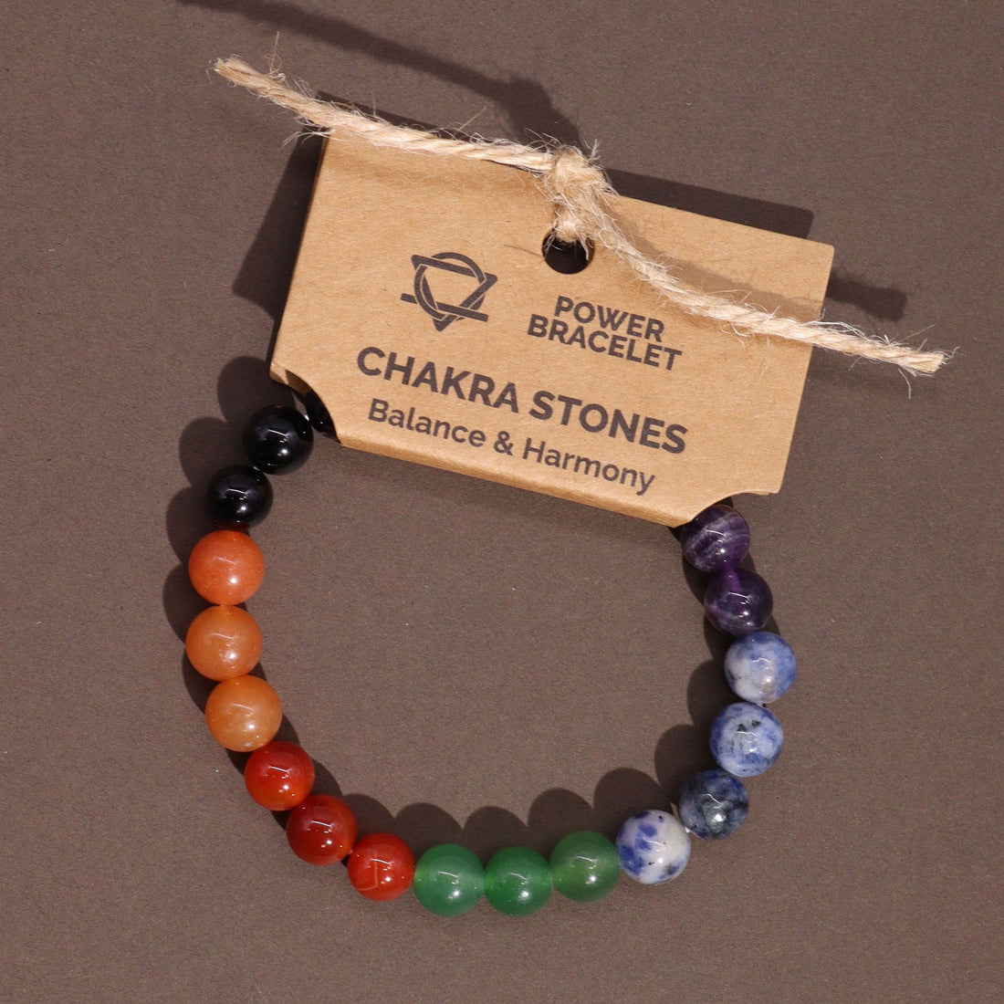 Bracelet Pierres des 7 Chakras – Harmonie en 7 chakras sur fond doux Brillanceleste - vue 3