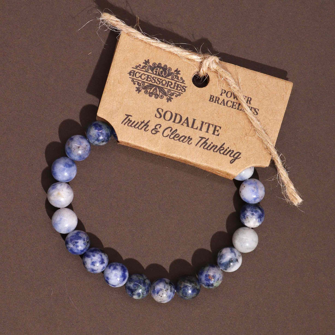 Bracelet Sodalite – Intuition & Clarté en sodalite sur fond doux Brillanceleste - vue 2