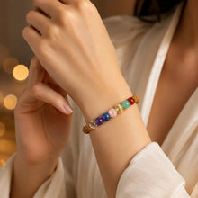 Cedar Wood & 7 Chakras Bracelet – Natural Stones