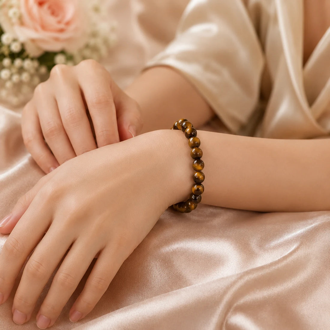 Natural Tiger's Eye Bracelet – Protection & Grounding