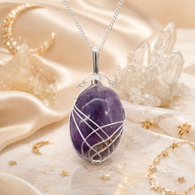 Collier Spirale Améthyste Brillanceleste - visuel marbre céleste