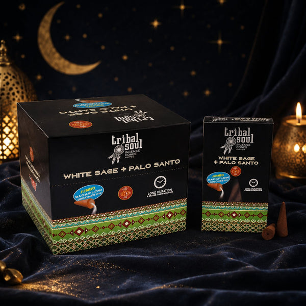 Cônes encens backflow Sauge Blanche et Palo Santo Brillanceleste pour rituel de purification