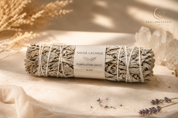 Sauge Lavande 10 cm pour rituel de purification douce Brillanceleste
